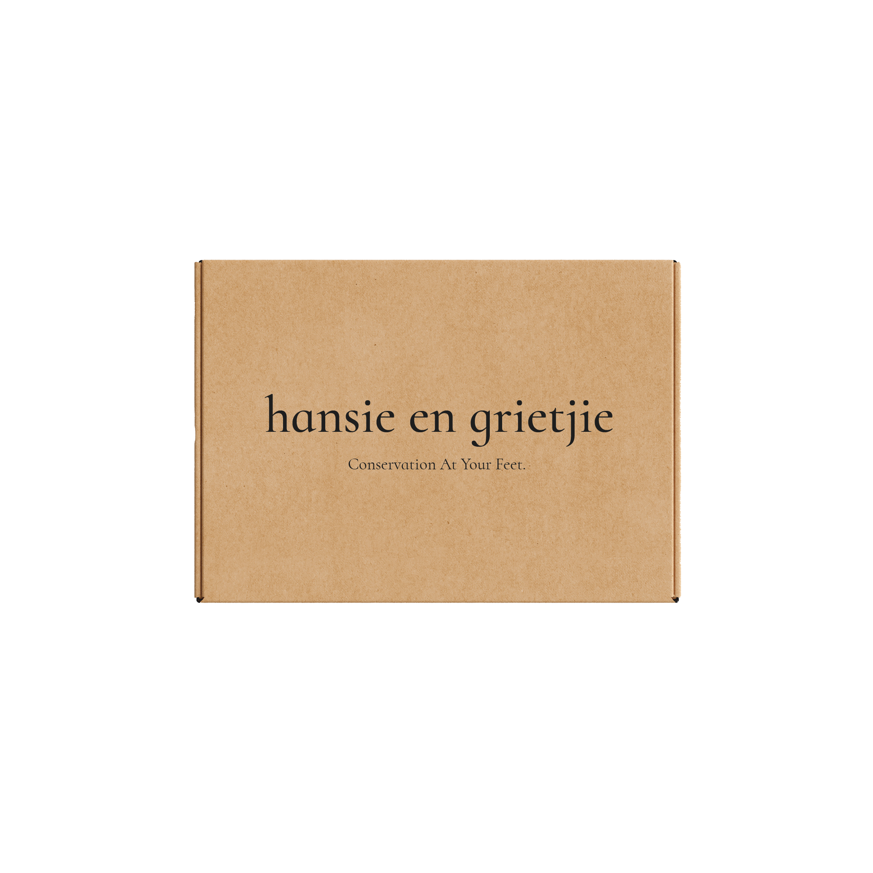Hansie en Grietjie eco-friendly sock gift box made from sustainable materials, perfect for conservation-themed gifts supporting wildlife in Africa.