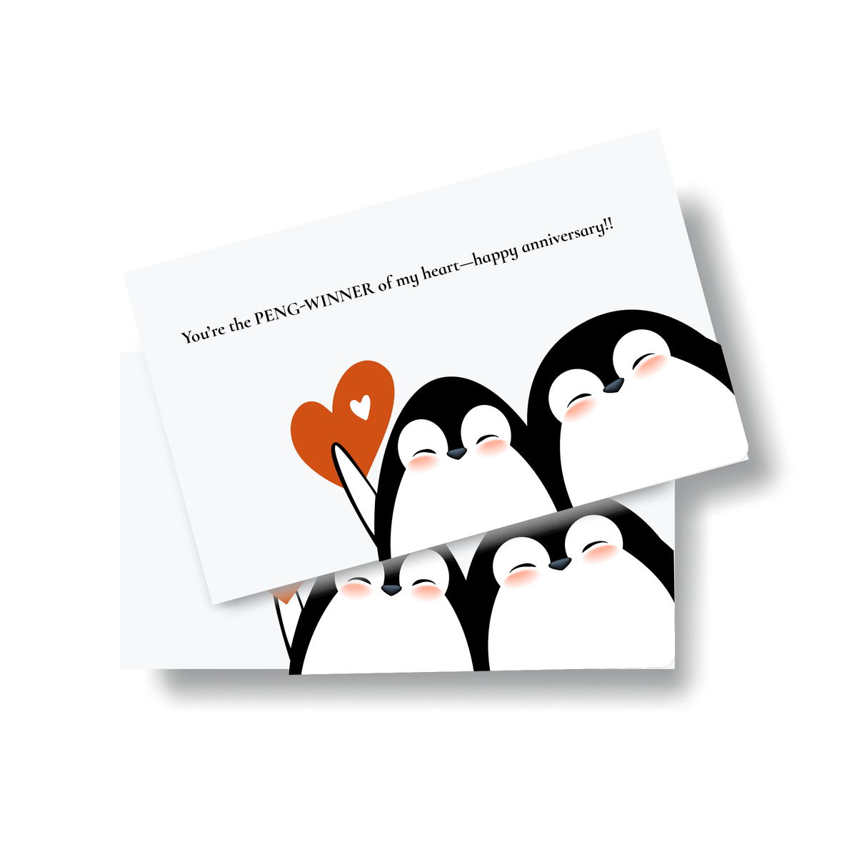 'You’re the PENG-WINNER of My Heart—Happy Anniversary!'  Postcard