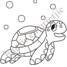 Hansie en Grietjie 'Africa's Threatened Colouring Book for Kids' featuring a turtle design, promoting conservation awareness in Africa.